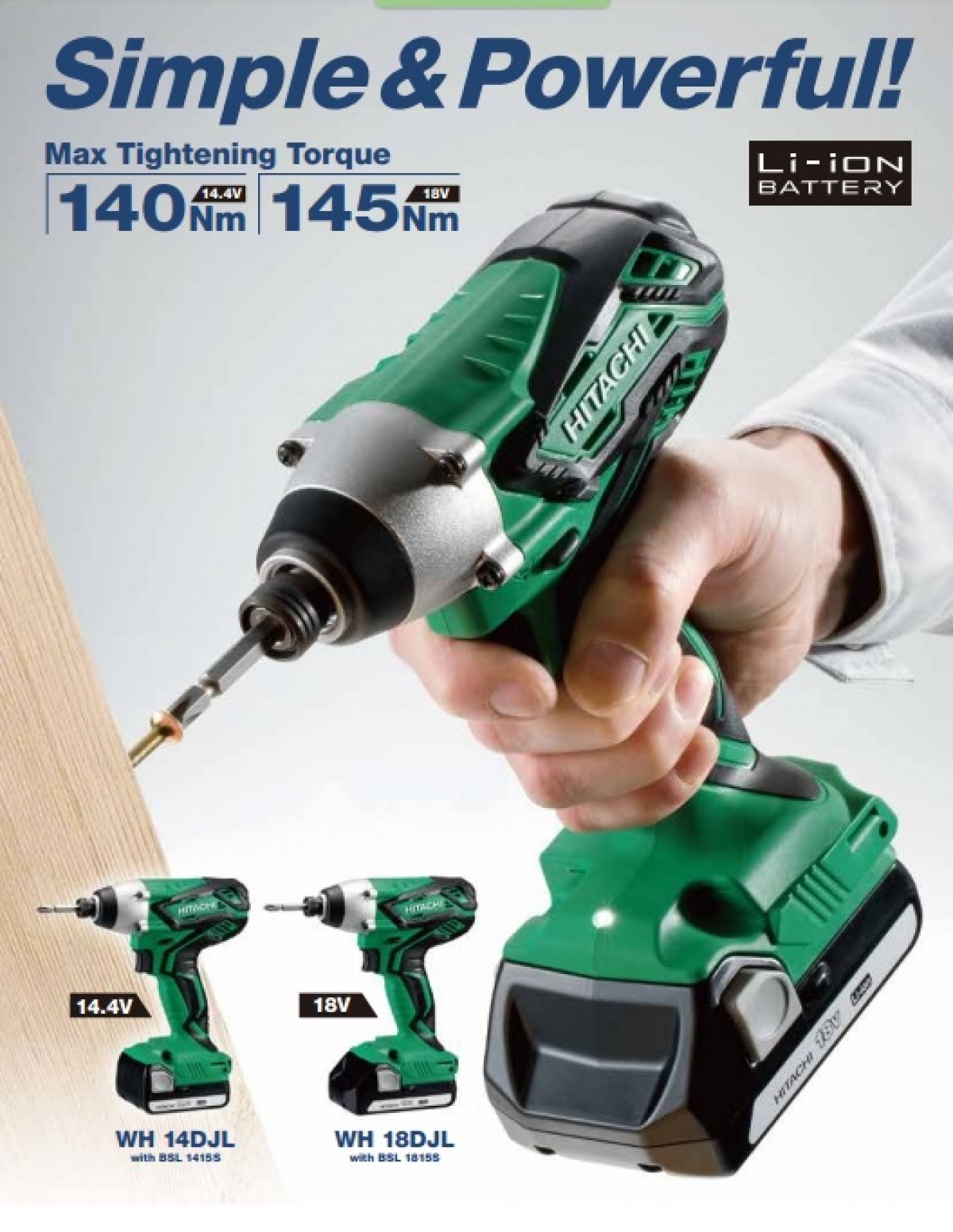 Hitachi 18V Cordless Impact Driver MY Power Tools