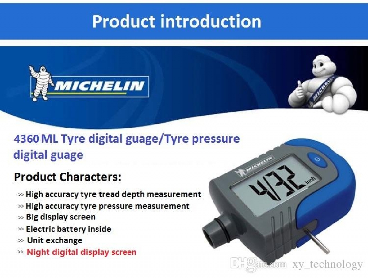 Michelin Digital Tire Gauge with Tread Depth Indicator MY Power Tools