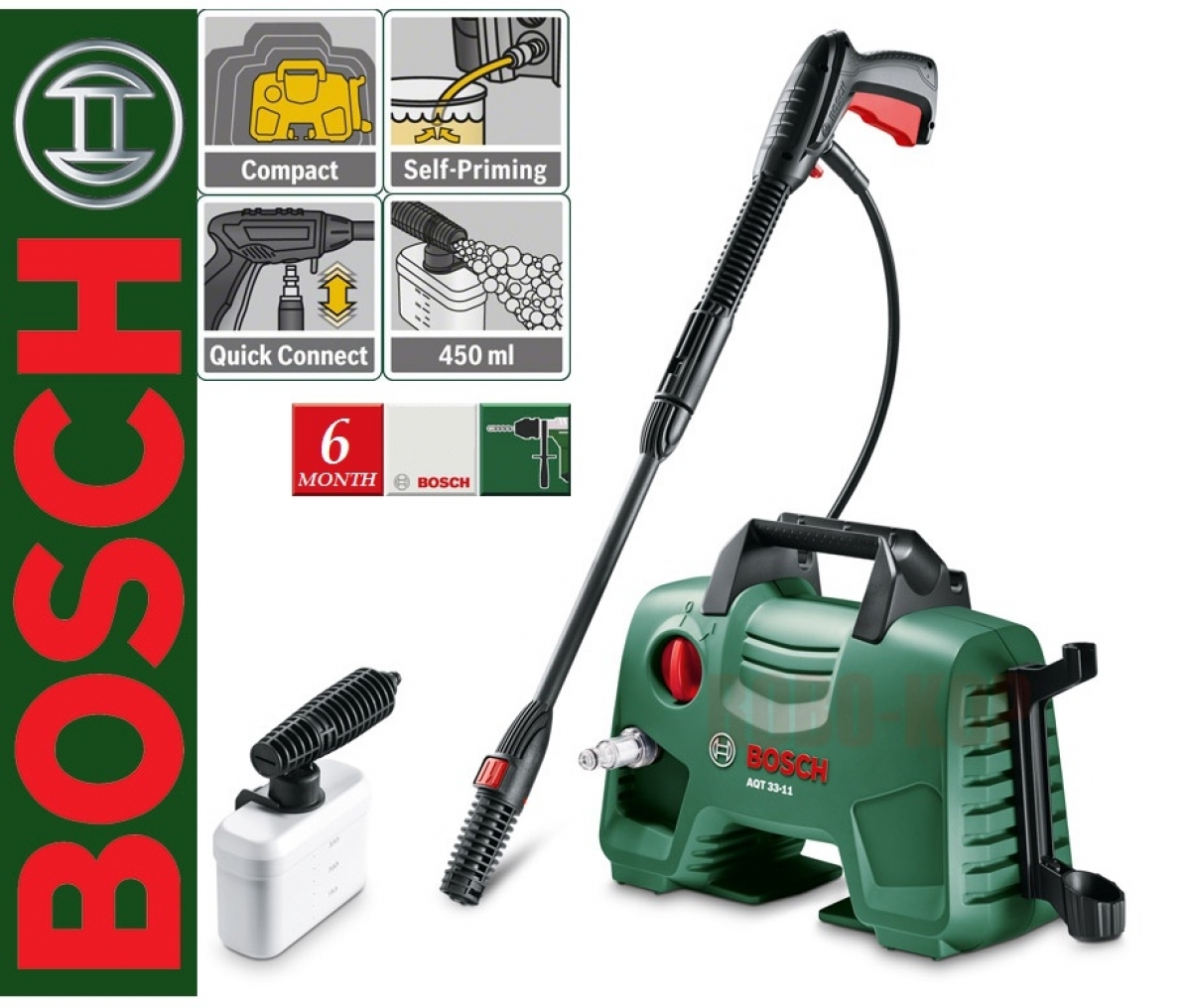 Bosch AQT 1,300W 110Bar High Pressure Washer – MY Power Tools