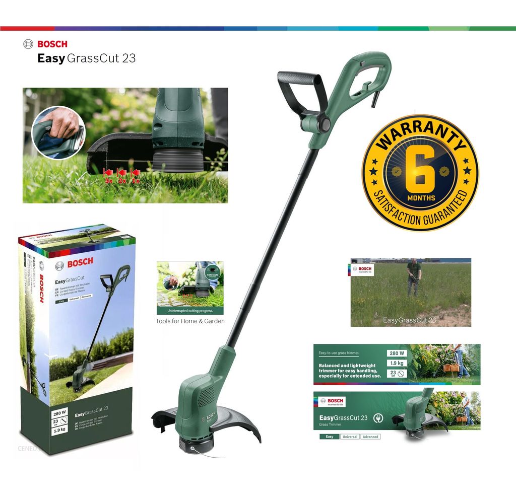 Bosch 280W 23cm Corded Grass Lawn Trimmer MY Power Tools