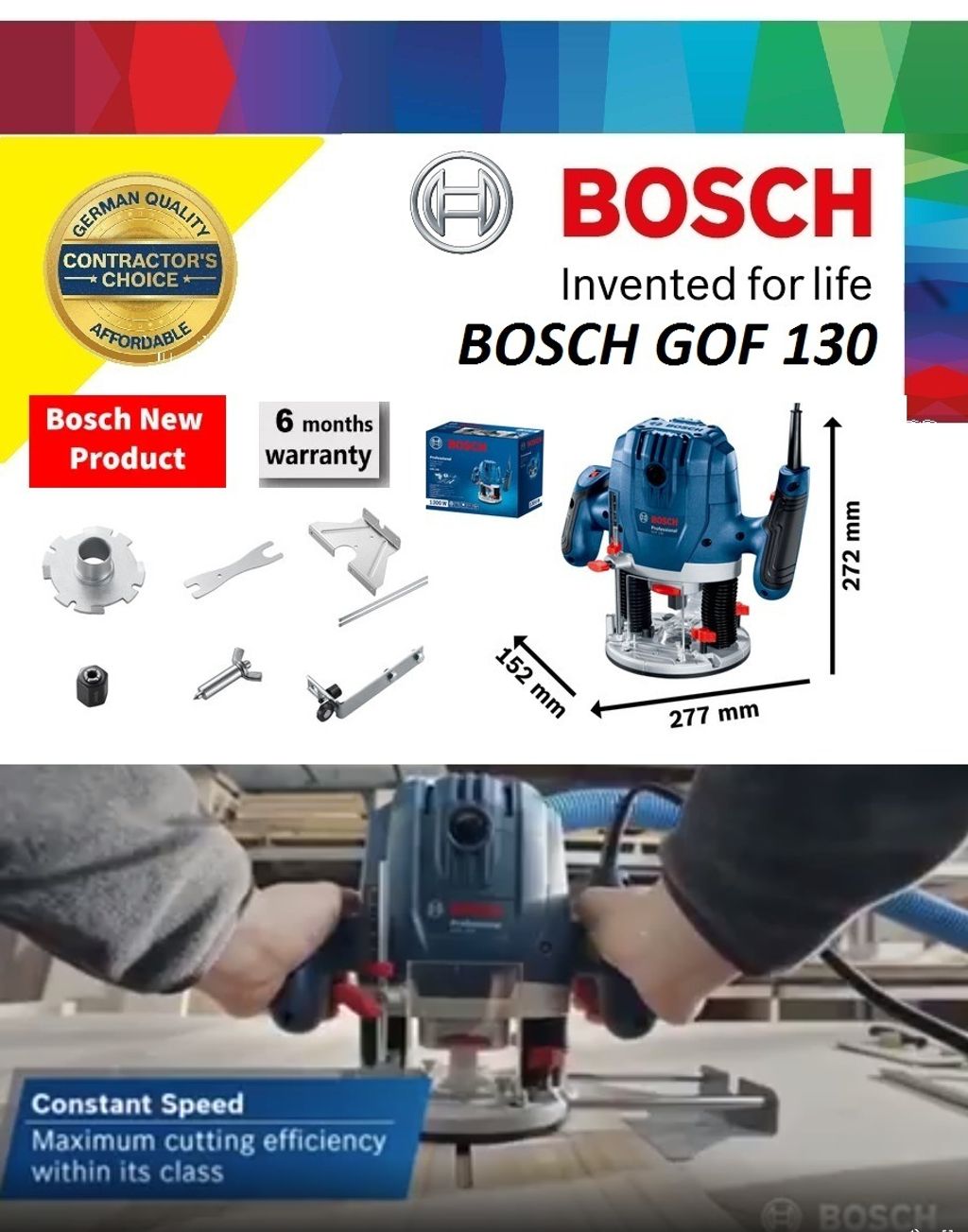 DEFONCEUSE 6-8 MM 1300 W GOF 130 BOSCH – Bricodeal