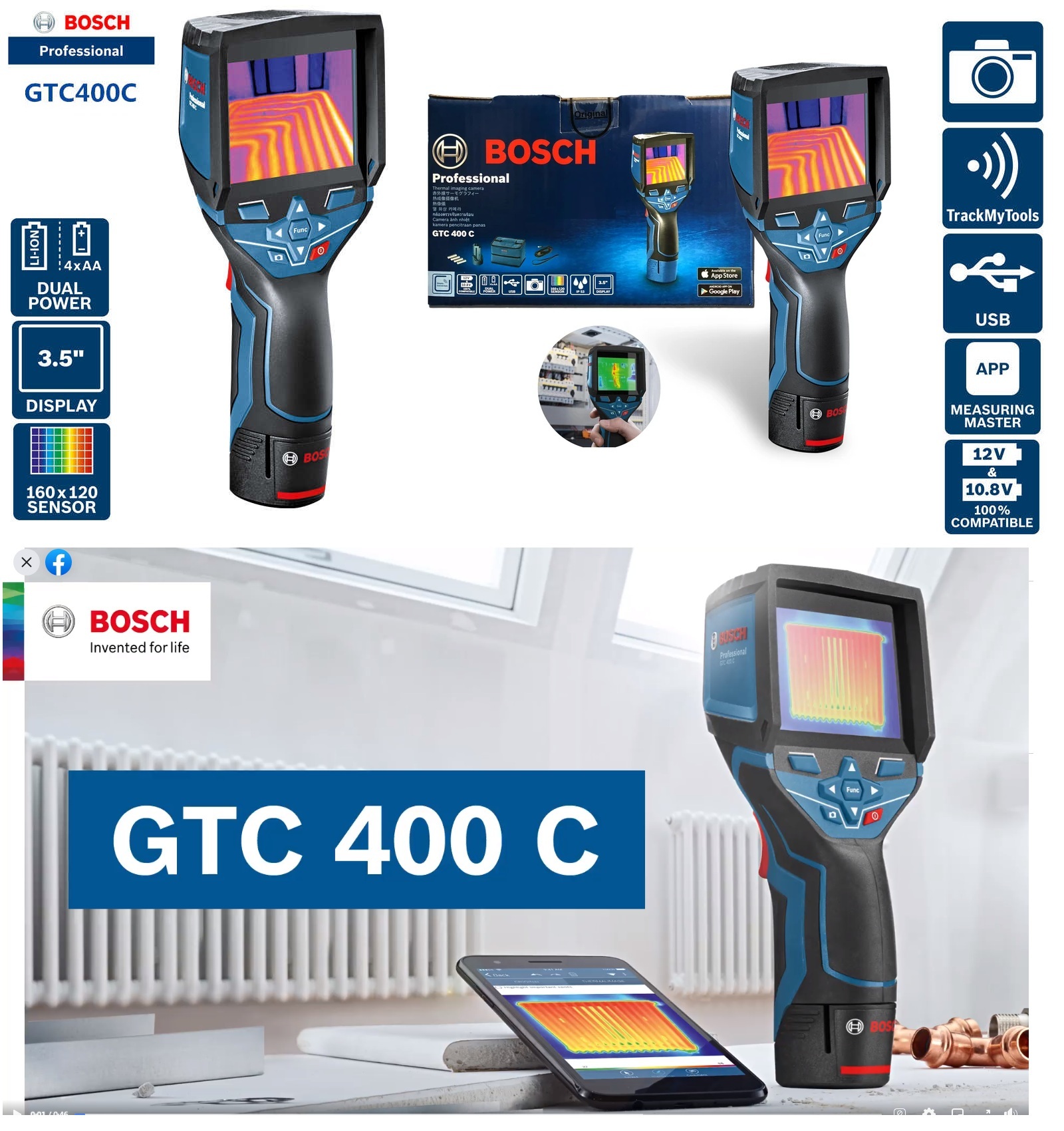 Bosch GTC -10 °C to +400 °C Thermo Camera Detector – MY Power Tools