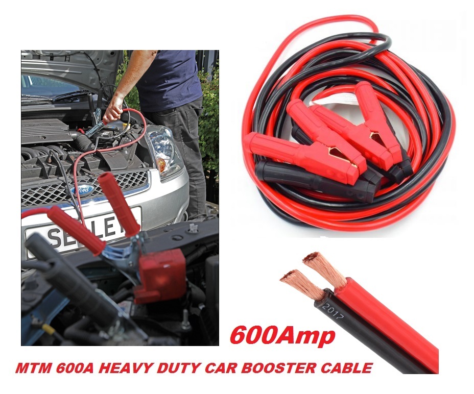 600Amp Jumper Cables for Car Battery, Heavy Duty Automotive Booster Cables  for Jump Starting Dead or Weak Batteries