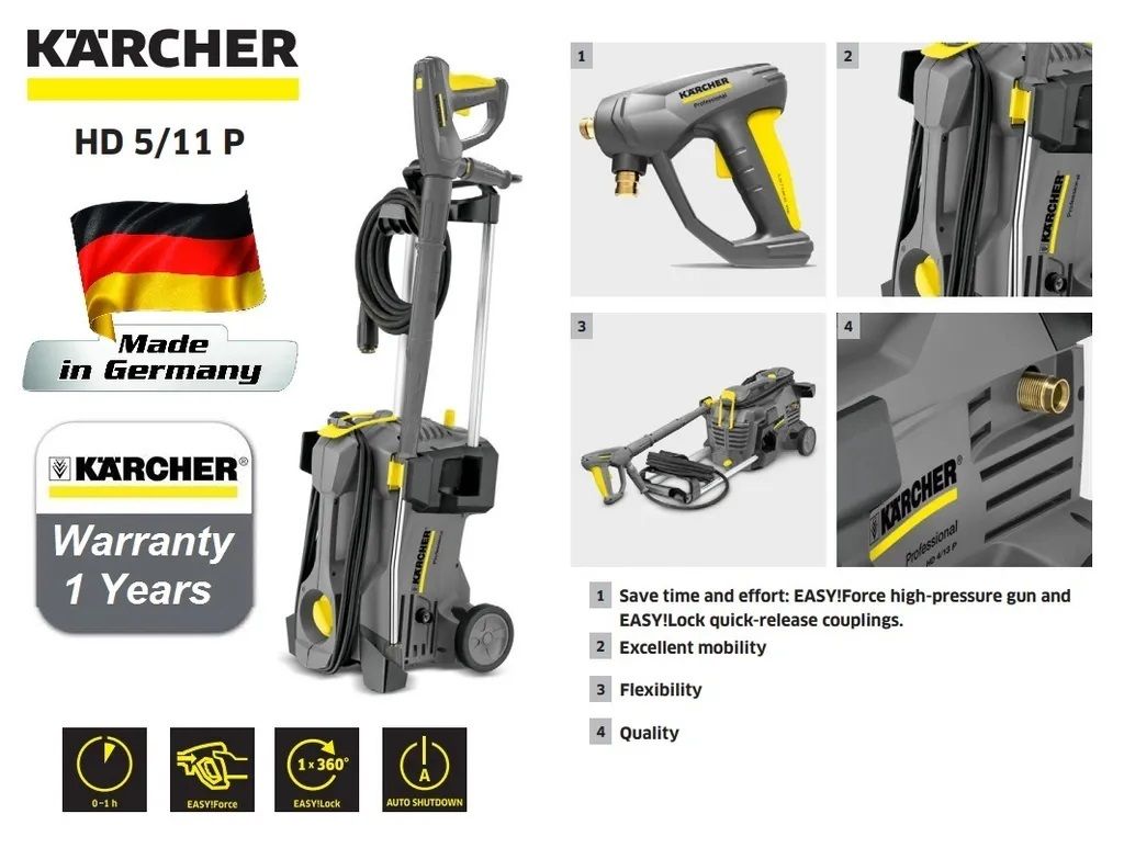 Karcher HD 5/11P (2.2kW) 160Bar High Pressure Washer – MY Power Tools