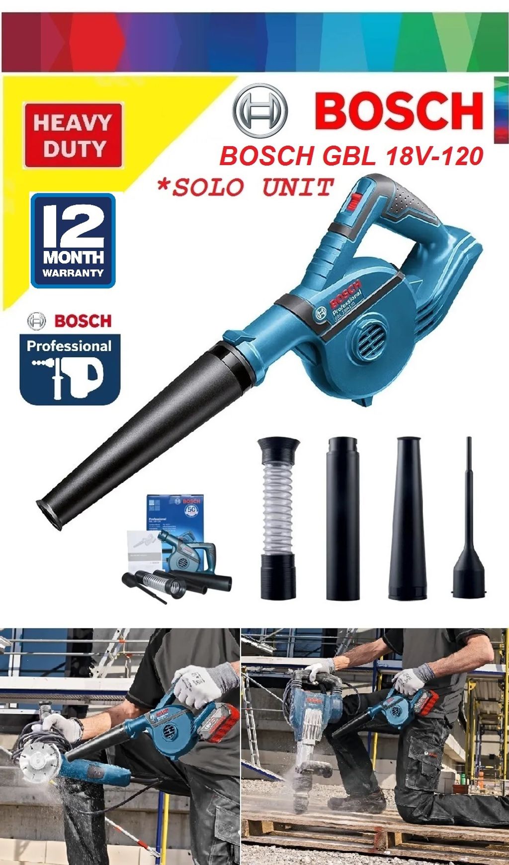Bosch GBL 18V Professional Cordless Blower (Solo) – MY Power Tools
