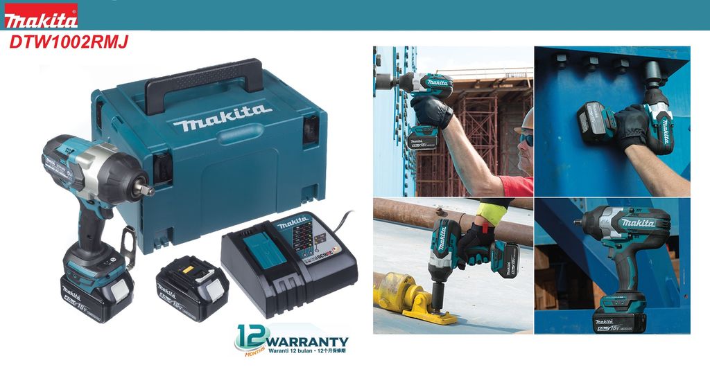 Makita 18V 1,000Nm Brushless Cordless 1/2-inch Dr. Impact Wrench