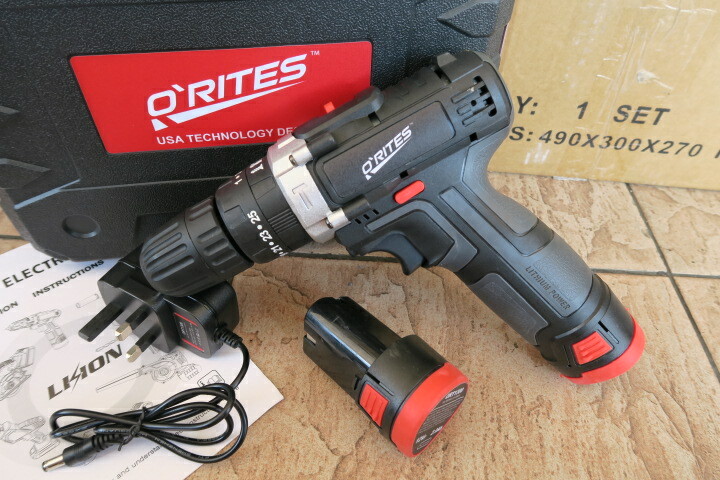 O rites 12V 2.0Ah 24pcs Smart Acc. Compact Cordless Hammer Drill