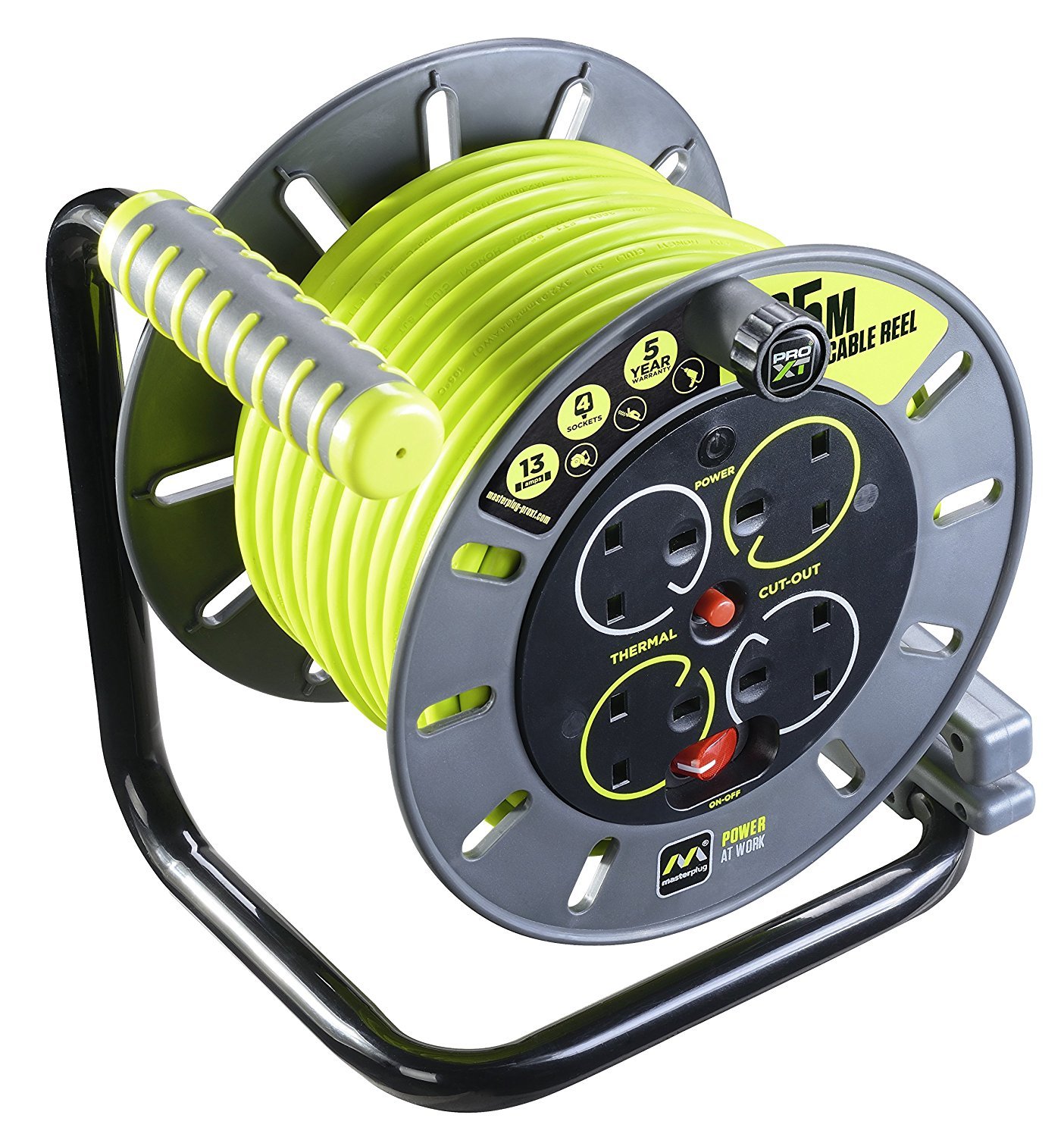 Professional 4 socket x 25 Metres Open Cable Reel – MY Power Tools