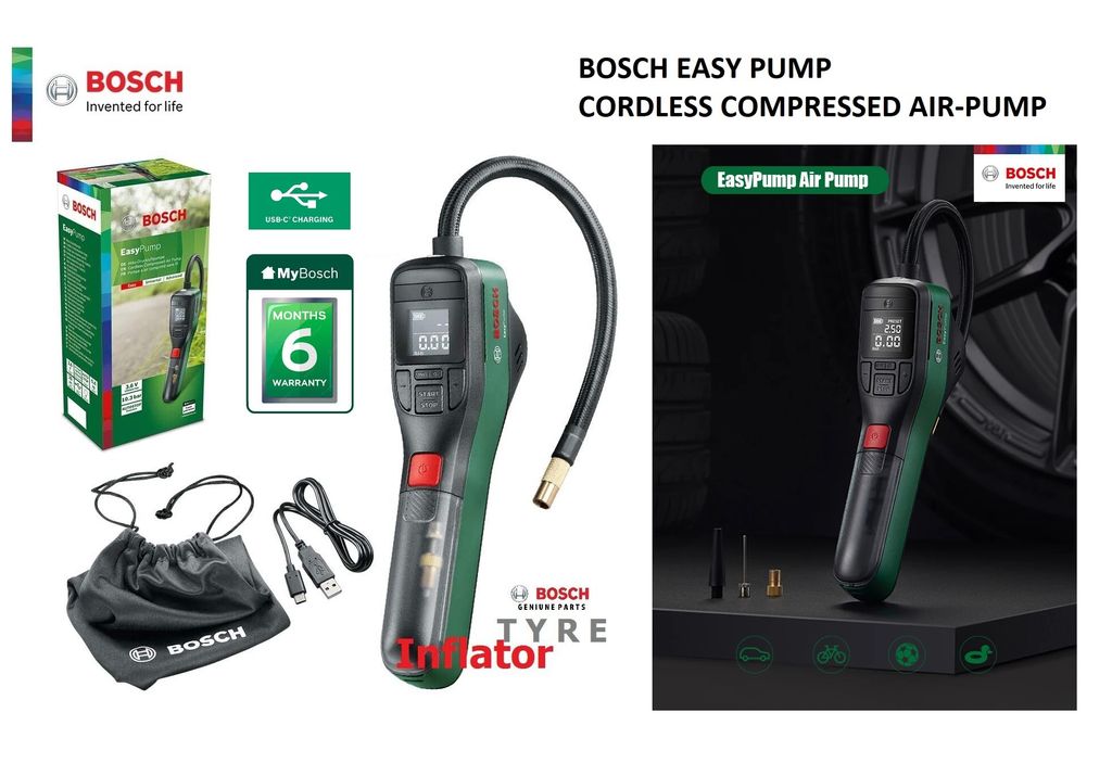 MINI COMPRESSORE BOSCH 3,6 V EASY PUMP