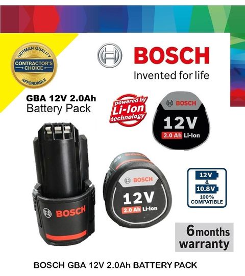 Original Bosch GBA 12V 2.0Ah Li-ion Battery Pack for Power Tools