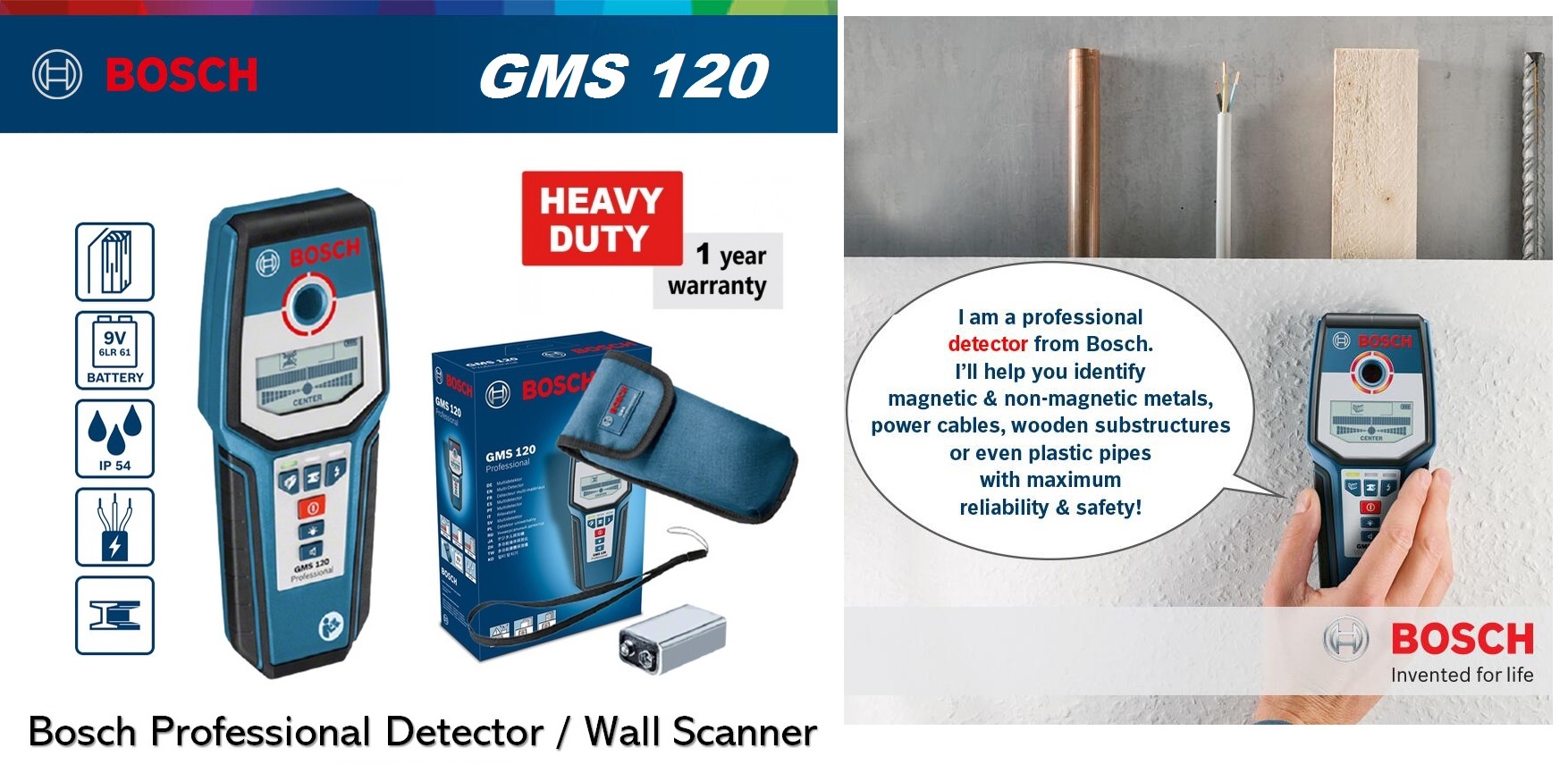 Bosch GMS 120 Professional Multi-Detector Scanner – MY Power Tools