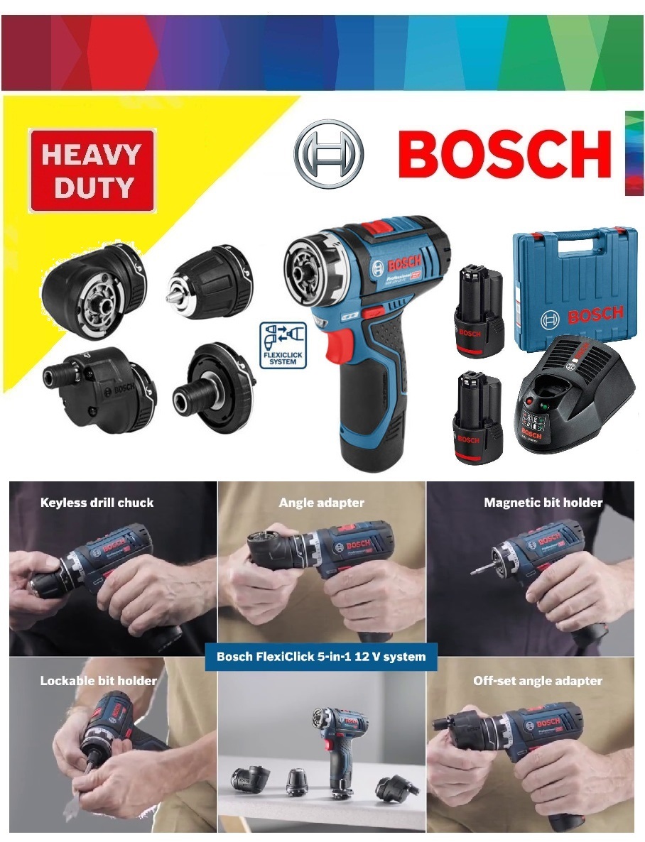 Bosch GSR 12 V-15 FC 12V Drill Driver Set