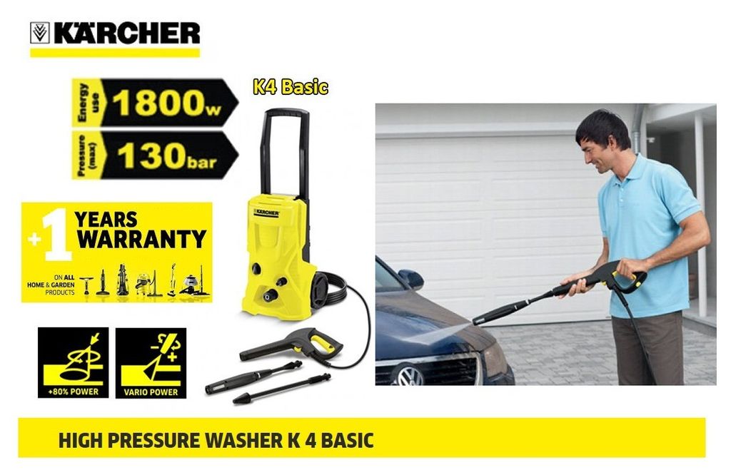 Karcher K4 Power Control 130bar Electric Pressure Washer 1800W