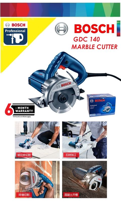 Scie à marbre 1400W BOSCH GDC140 + KIT Professional