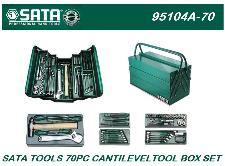 Sata Tools 05104a 70pcs Mechanic 5 Tray Cantilever Tool Box Set