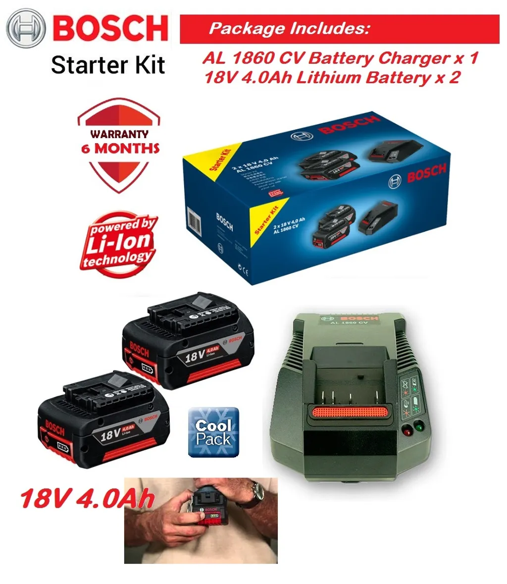 Bosch 18V 4.0Ah Lithium Battery Starter Pack Kits – MY Power Tools