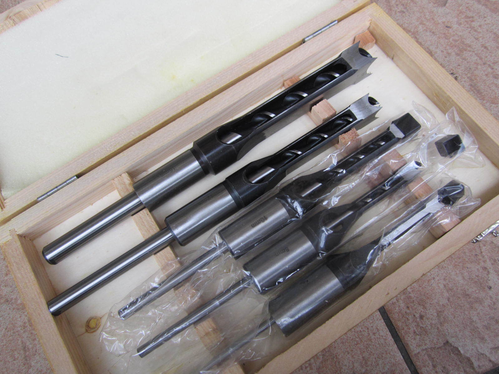 Professional 5pcs Hollow Square Mortise Chisel and Bit Set MY Power Tools