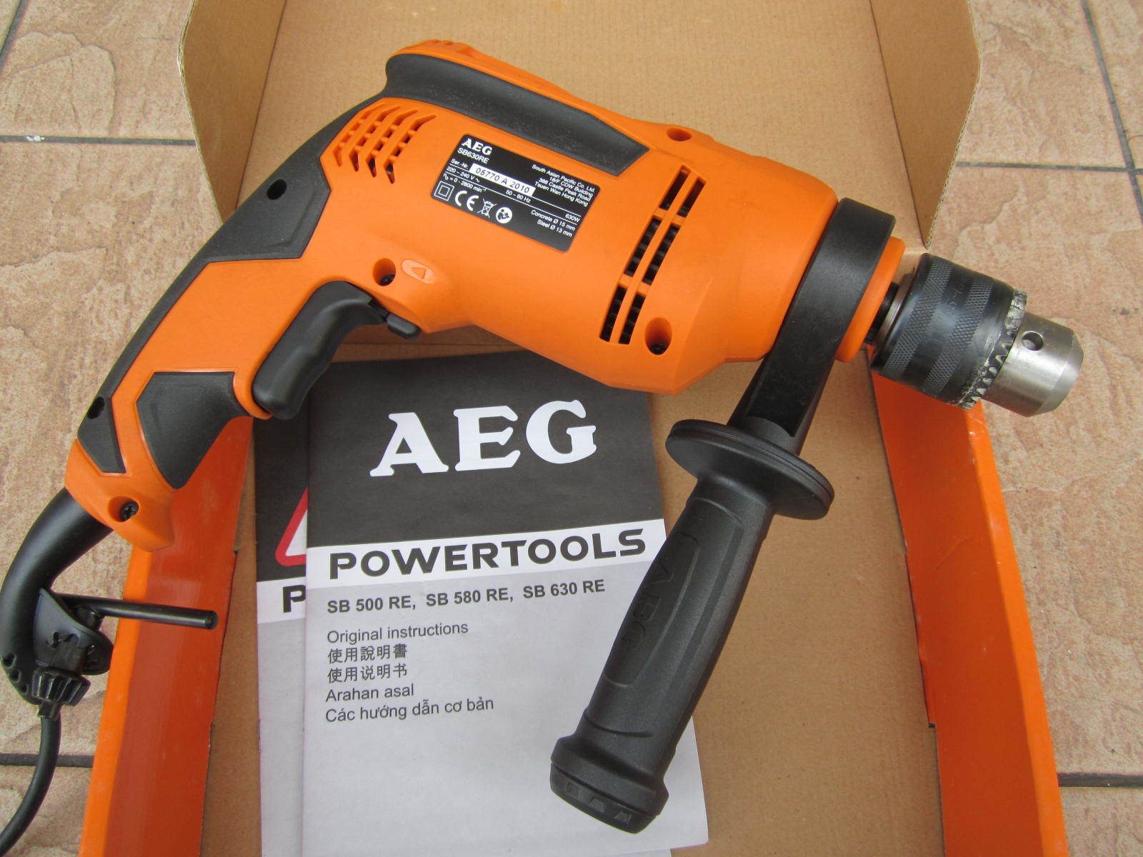 AEG 630W 13mm (1/2") Percussion Hammer Drill MY Power Tools