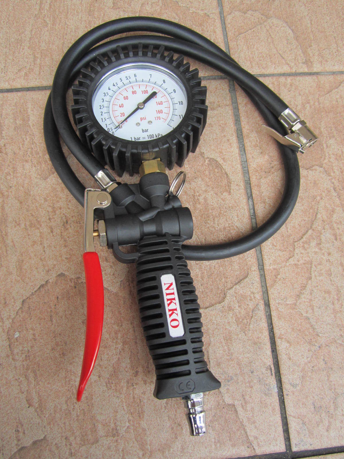 Nikko Heavy Duty Air Line Tyre Inflator & Pressure Gauge MY Power Tools