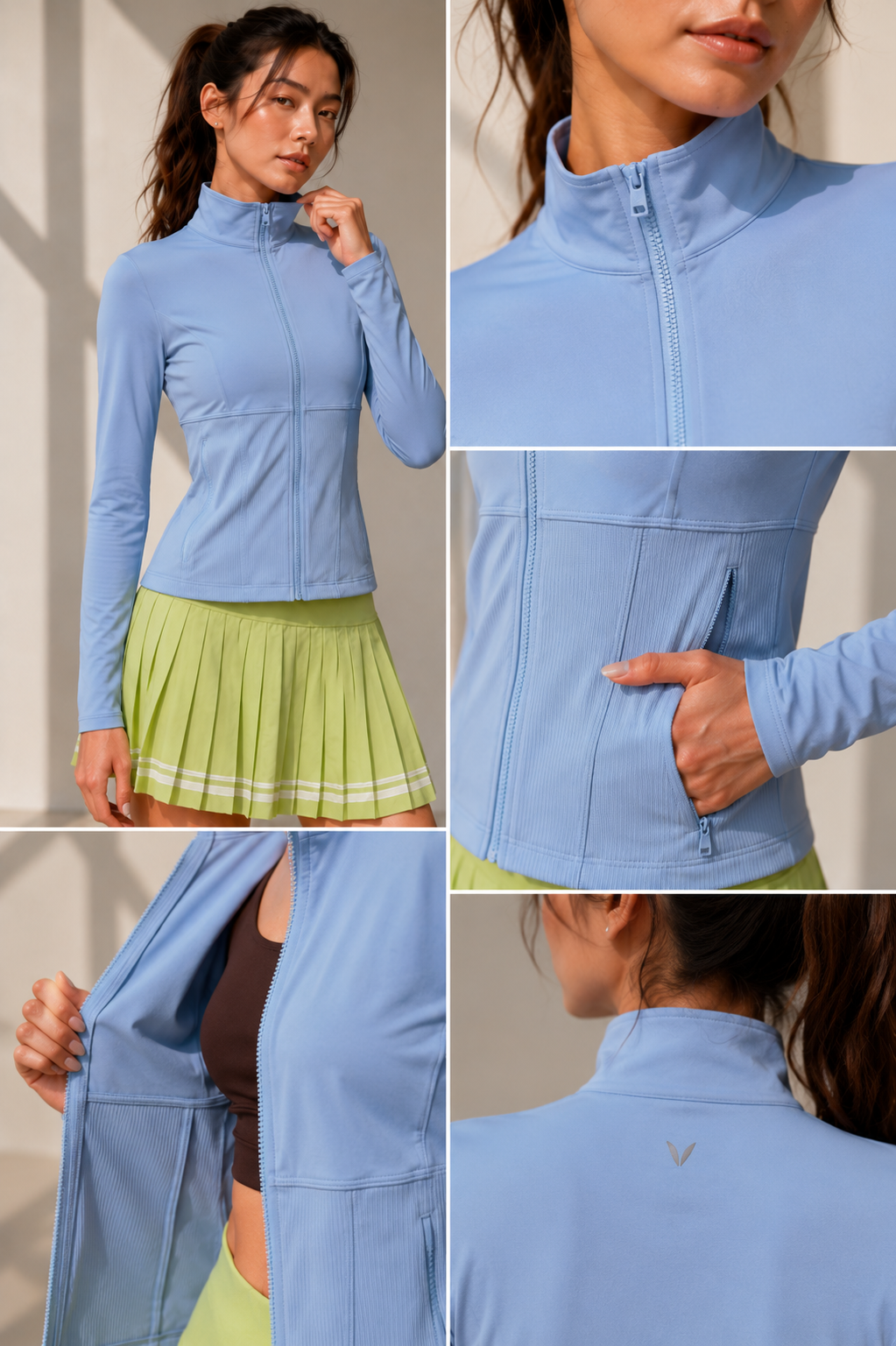 zipper slim jacket 1