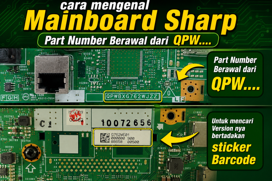 How to find out the part number and mainboard model | BumiHijau TV Solution