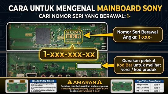 How to find out the part number and mainboard model | BumiHijau TV Solution