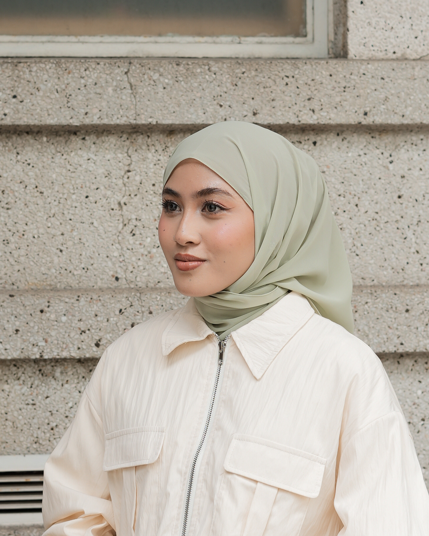 Ayu Bawal Shawl In Dusty Sage