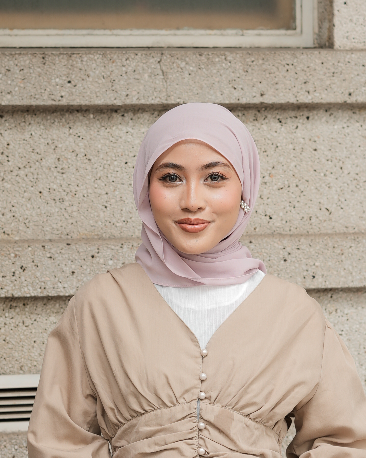 Ayu Bawal Shawl In Dusty Blush