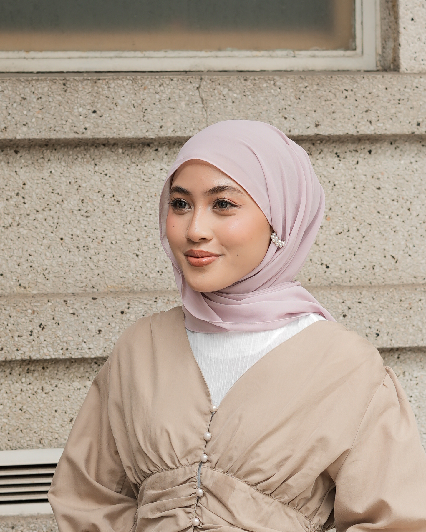 Ayu Bawal Shawl In Dusty Blush(1)