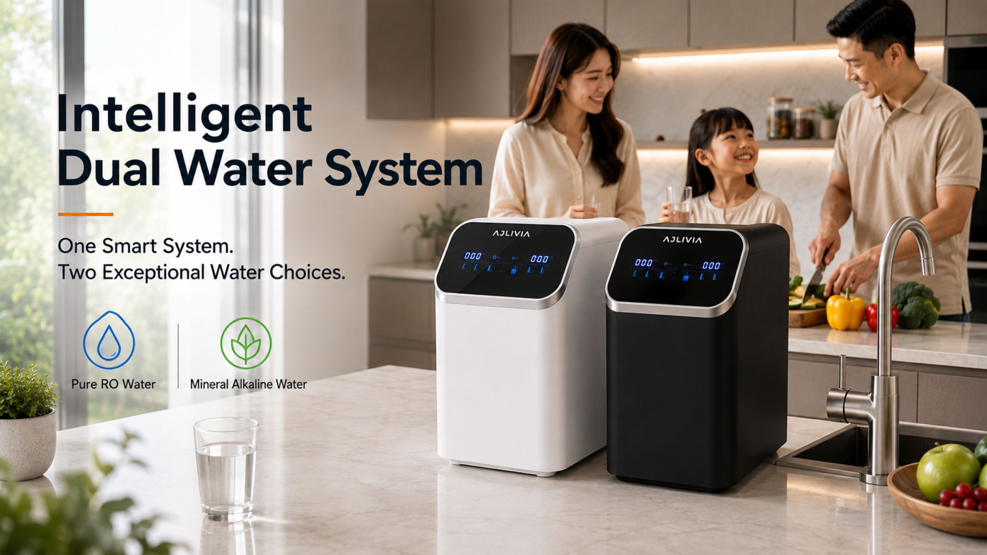AJLIVIA Intelligent Dual Water System with RO and Mineral Alkaline water2