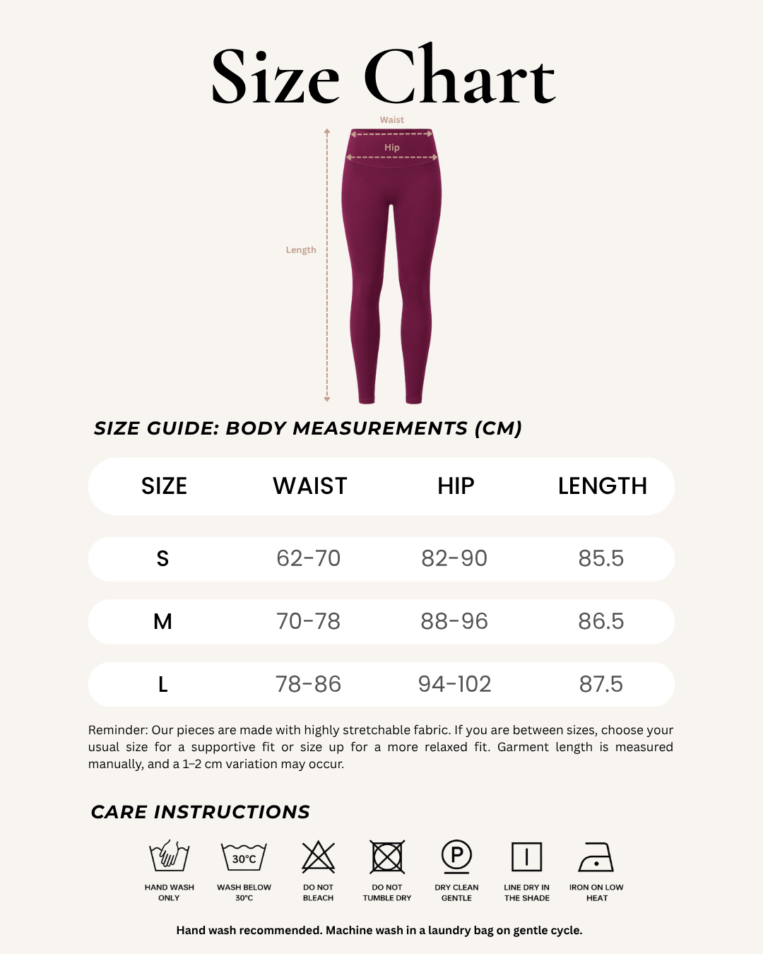 Size legging