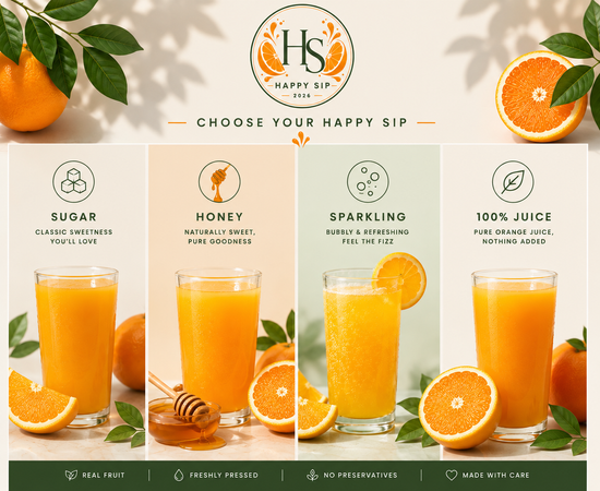 Happy Sip Fresh Orange Juice – 350ml | HAPPY SIP