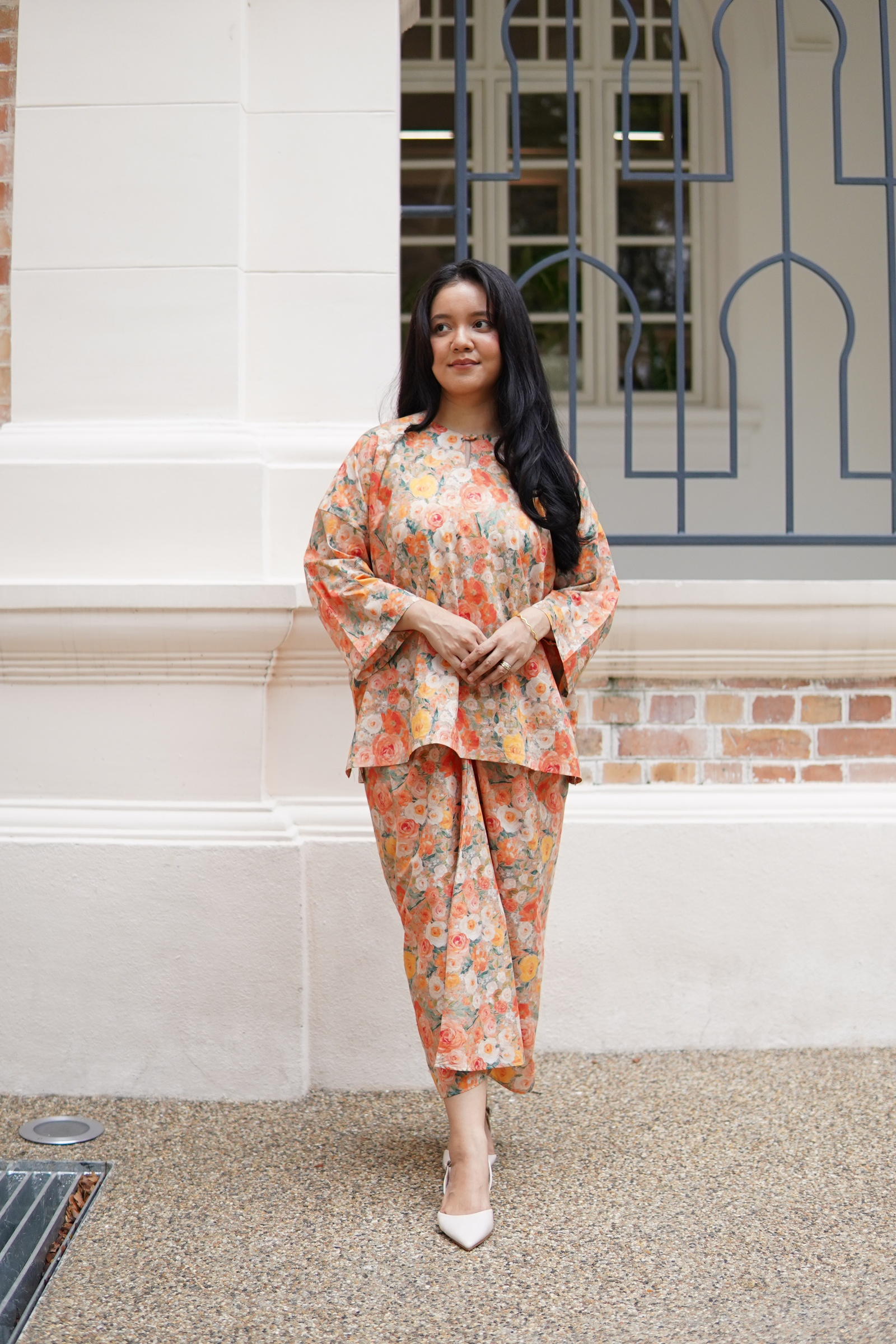 100% Cotton Kurung Kedah in Mawar