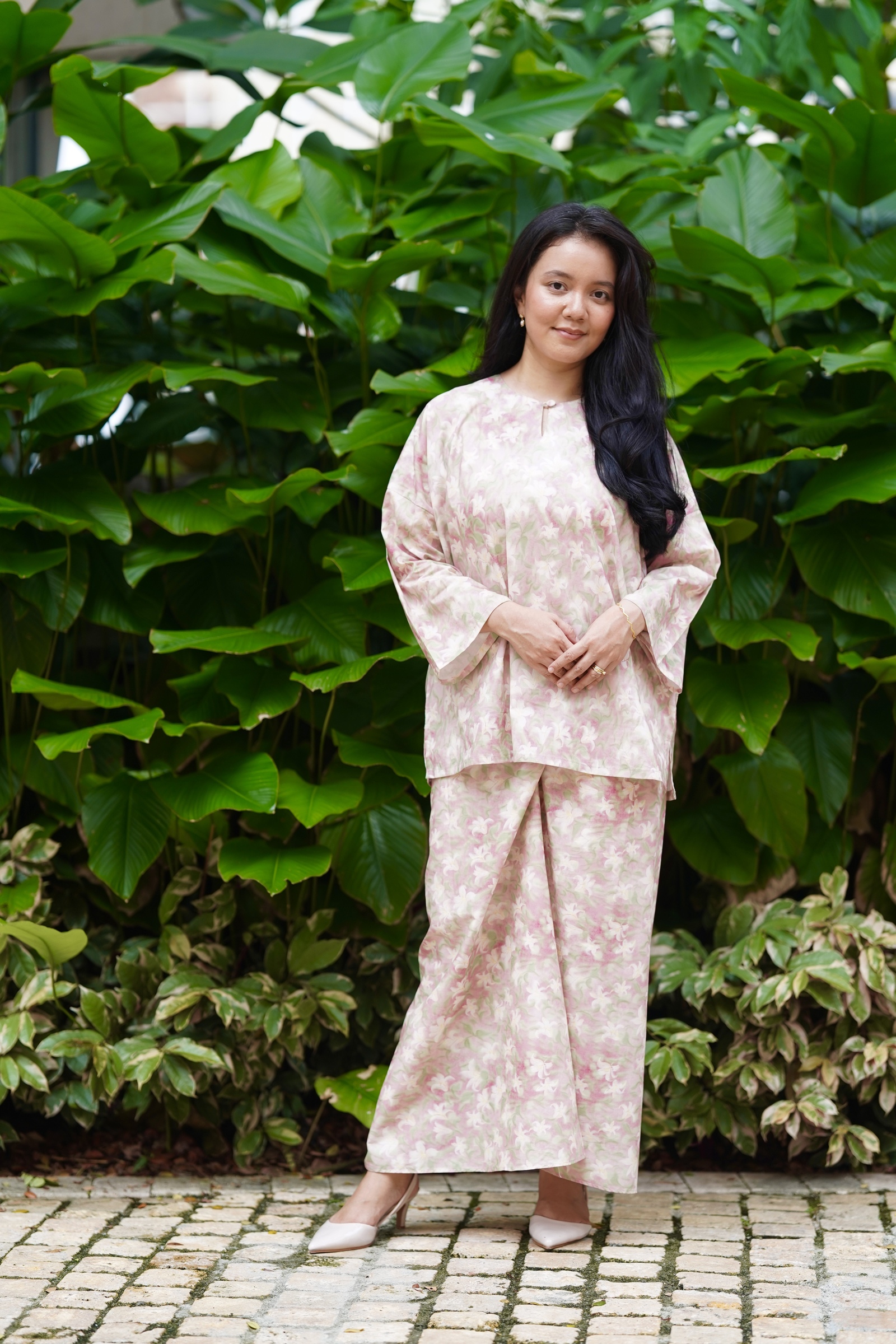 100% Cotton Kurung Kedah in Lily 