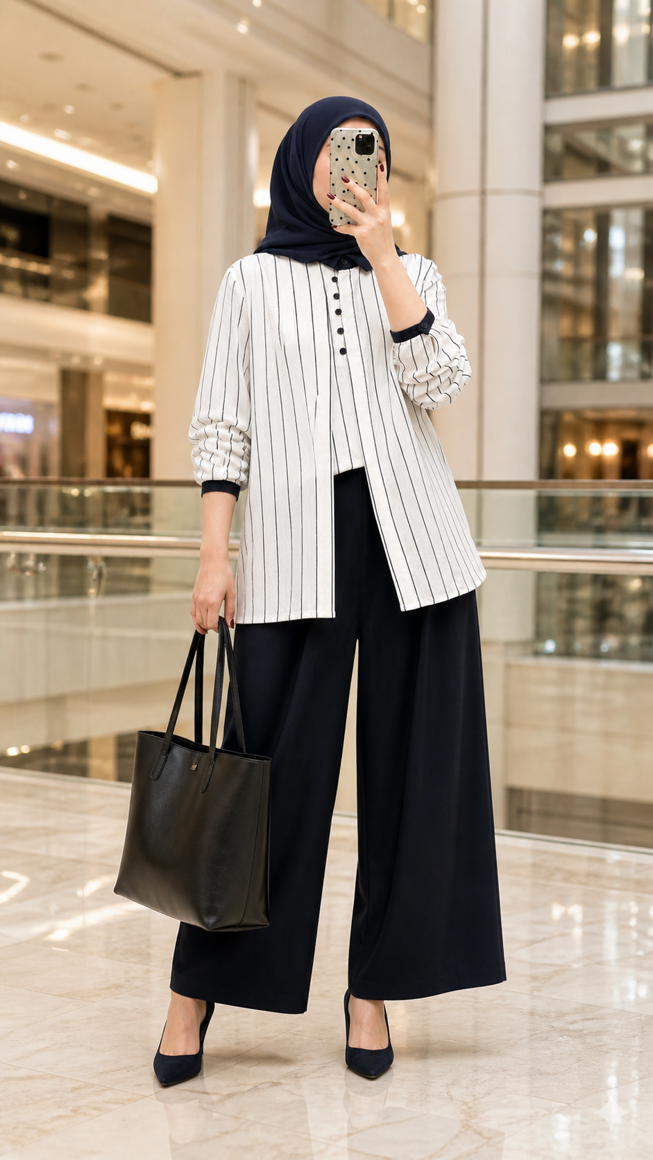 Maya Contrast Stripe Blouse styling 2