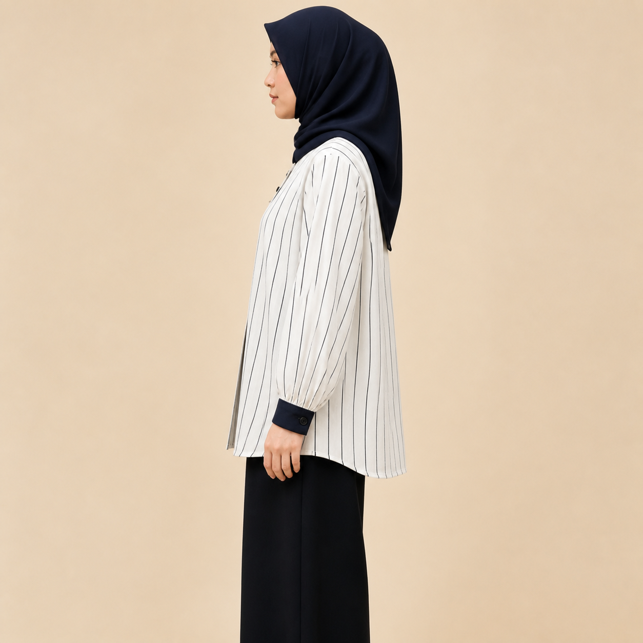 Maya Contrast Stripe Blouse side view
