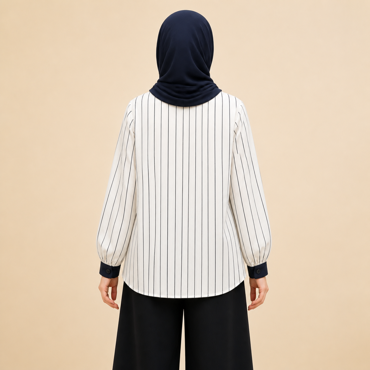 Maya Contrast Stripe Blouse back view