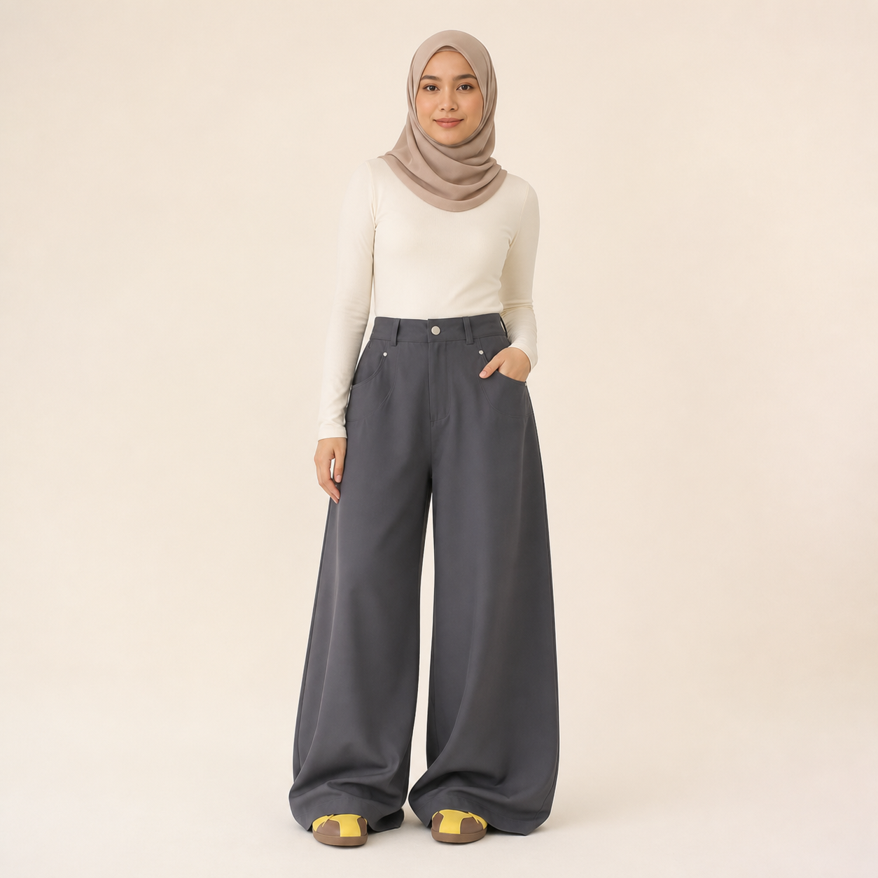 Irfan Modern Straight-Leg Pants FRONT / DEPAN