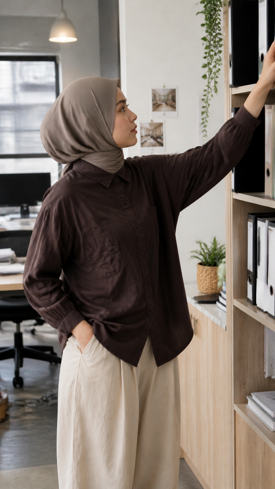 Raya Relaxed Collar Shirt styling 1