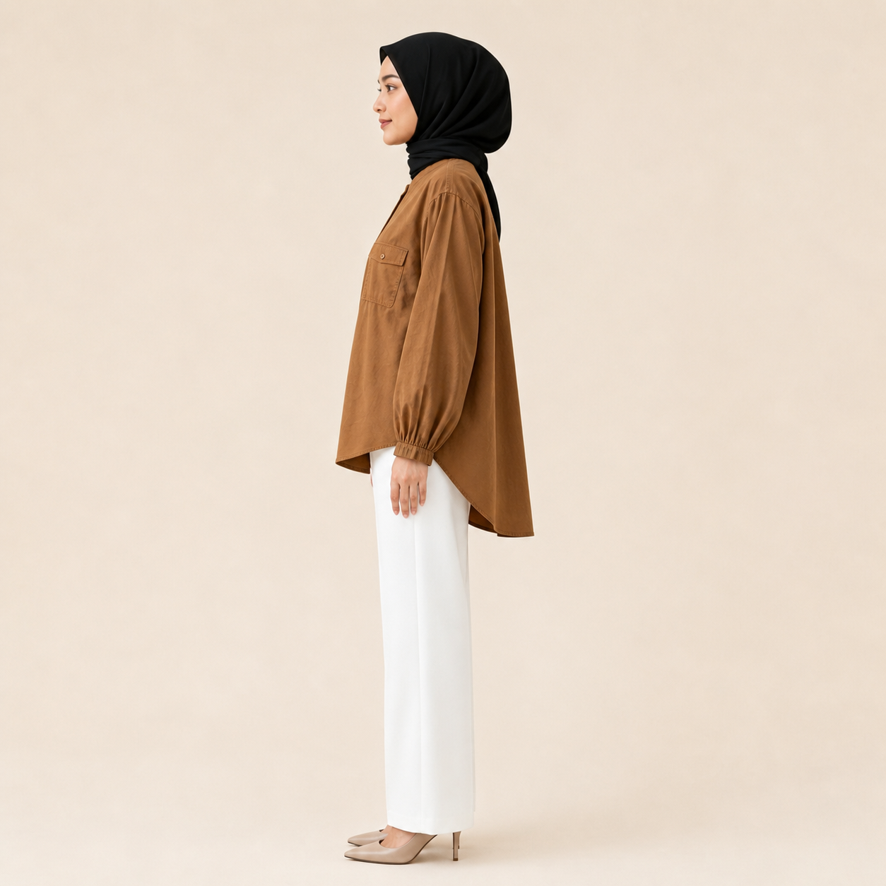 Amira Relaxed Utility Blouse side view