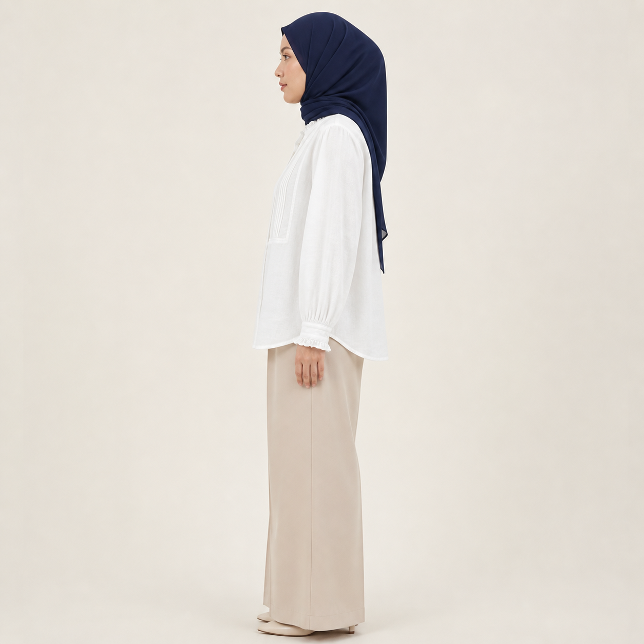 Hana Pintuck Blouse side view