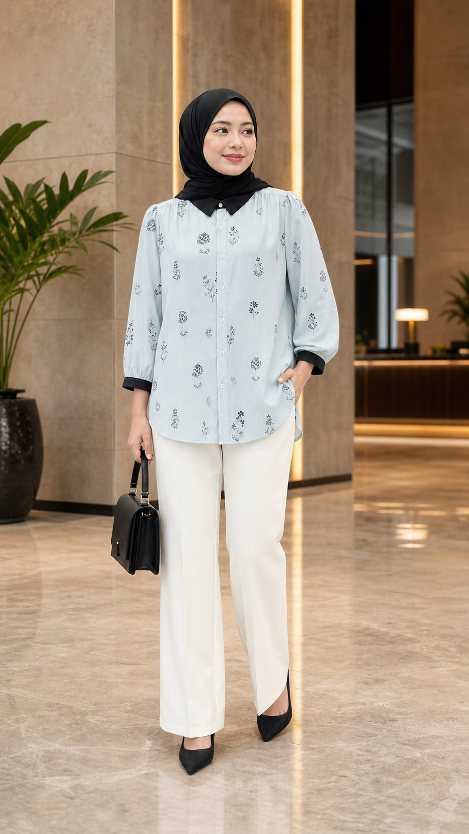 Yasmin Botanical Blouse styling 2