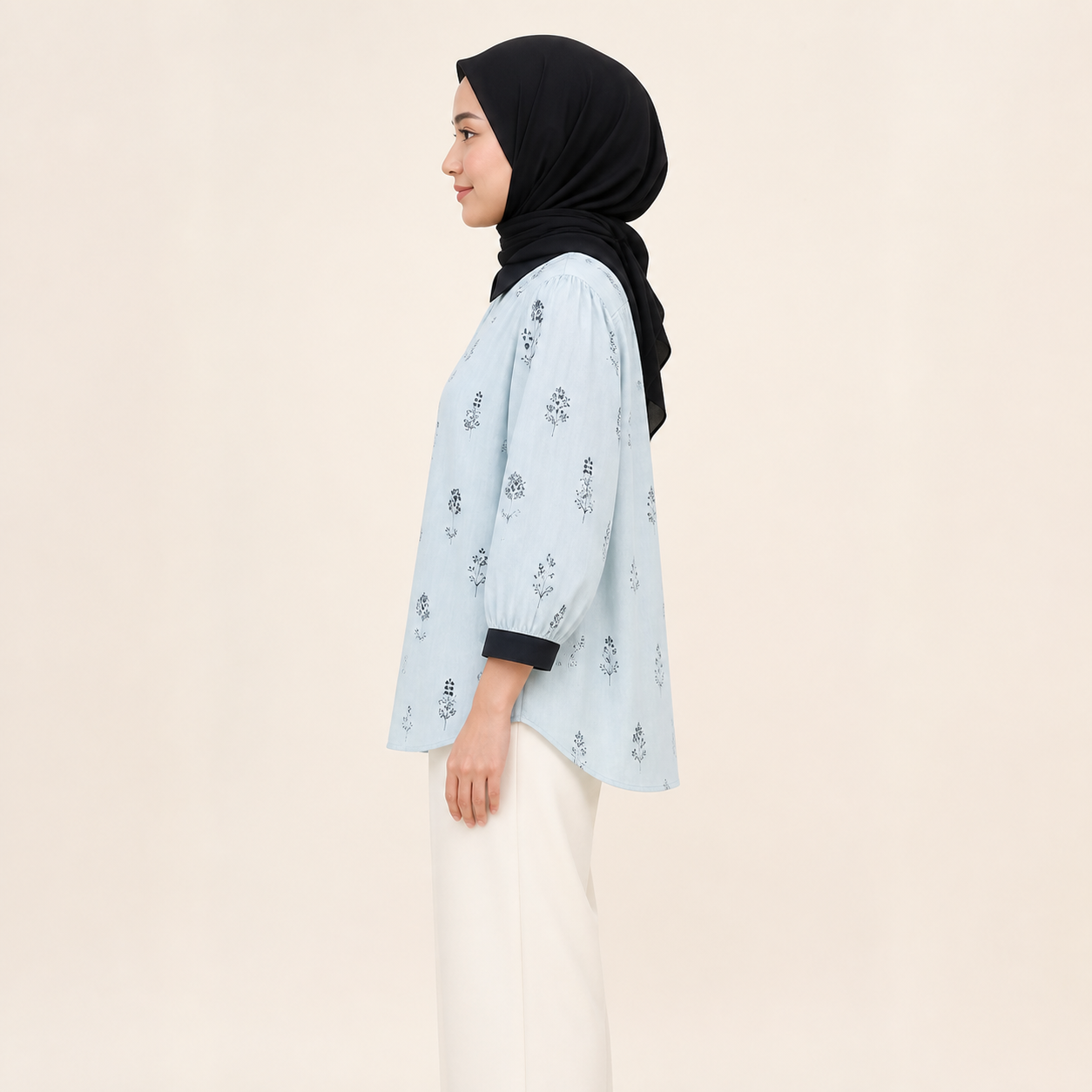 Yasmin Botanical Blouse side view