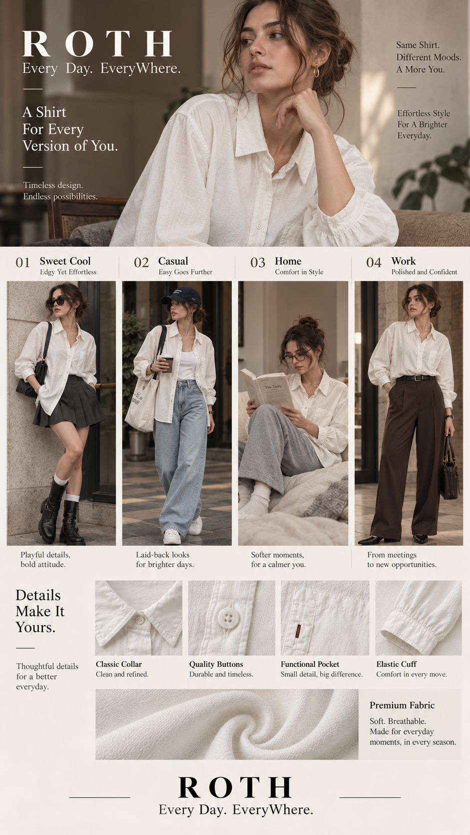Raya Relaxed Collar Shirt English styling guide 1