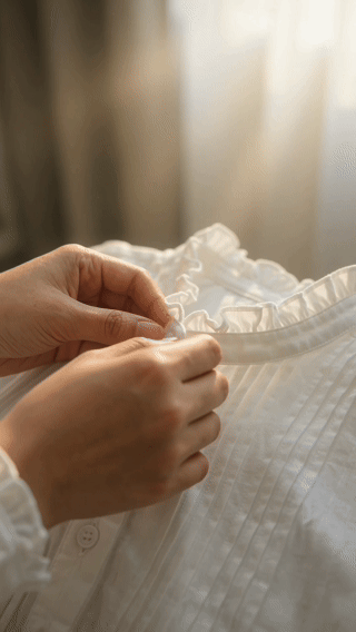 Hana Pintuck Blouse everyday styling 1