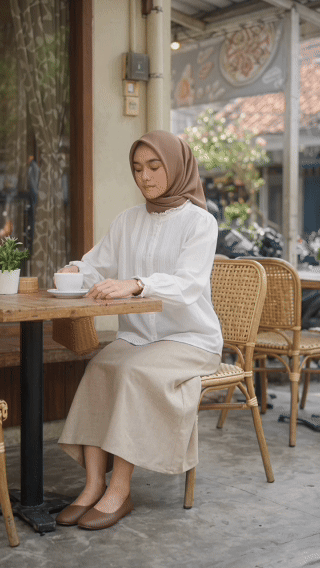 Hana Pintuck Blouse everyday styling 3
