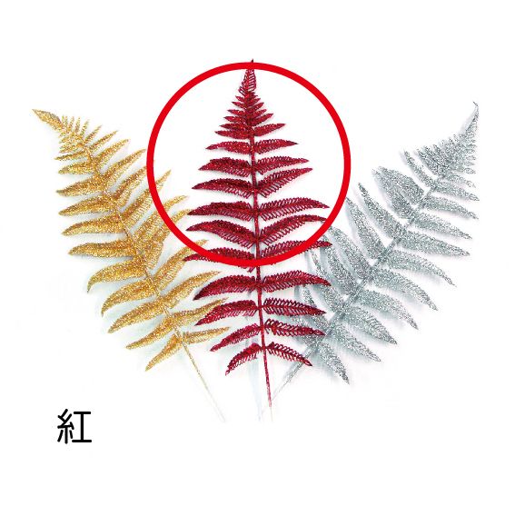 0413噴金梳子葉-紅