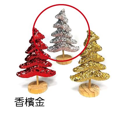 0324可愛小樹桌上型擺飾-銀
