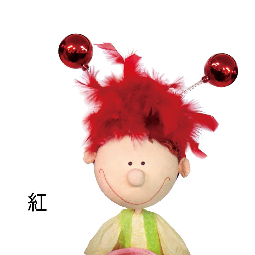 1154亮球可愛髮箍-紅