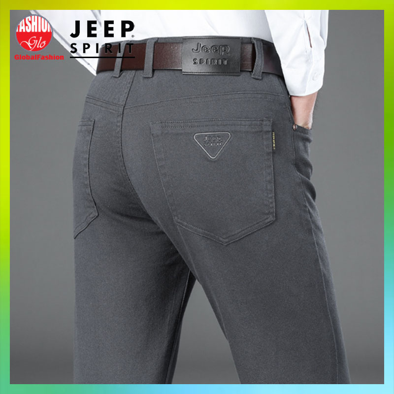 JEEP SPIRIT Long Pants Men Seluar Panjang Lelaki Tebal Elastic Straight Cut Trousers Celana Lelaki Office Pants for Men